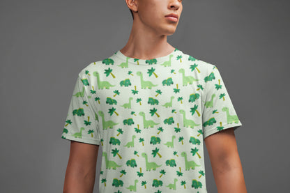 Men's All Over Print Dino Print T-shirt