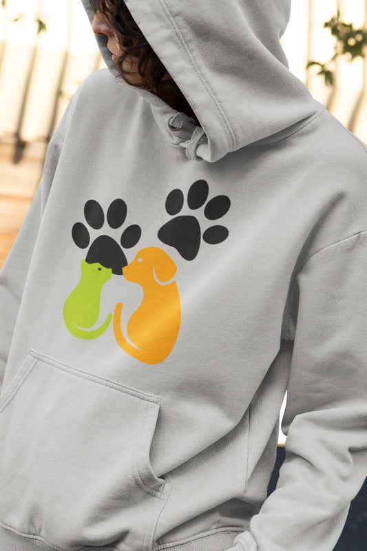 Men's Cat and Dog Hoodie Sweatshirt