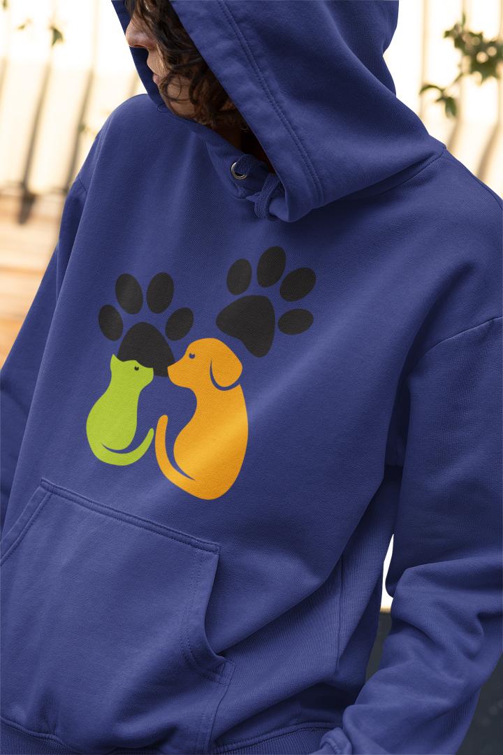 Men's Cat and Dog Hoodie Sweatshirt