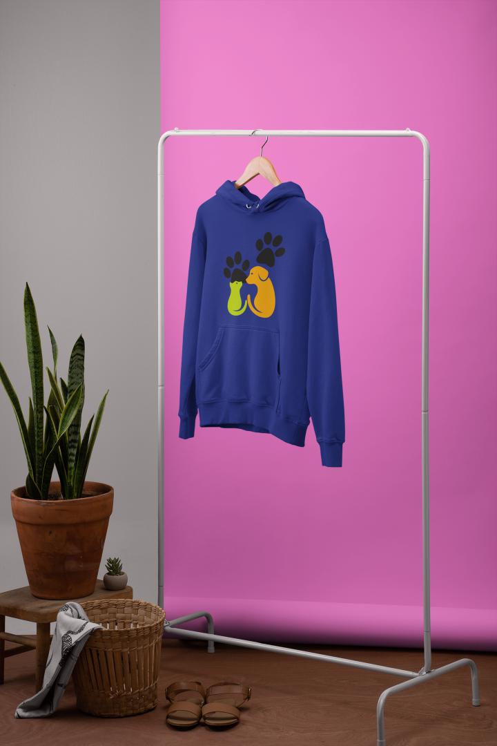 Men's Cat and Dog Hoodie Sweatshirt