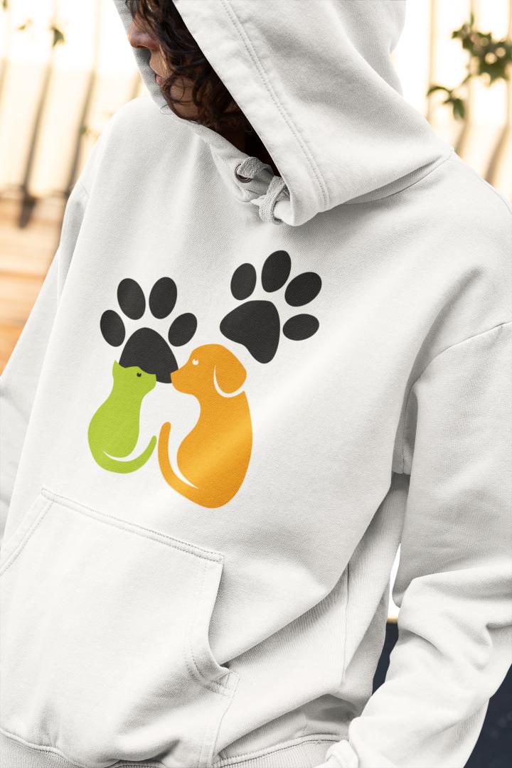 Men's Cat and Dog Hoodie Sweatshirt