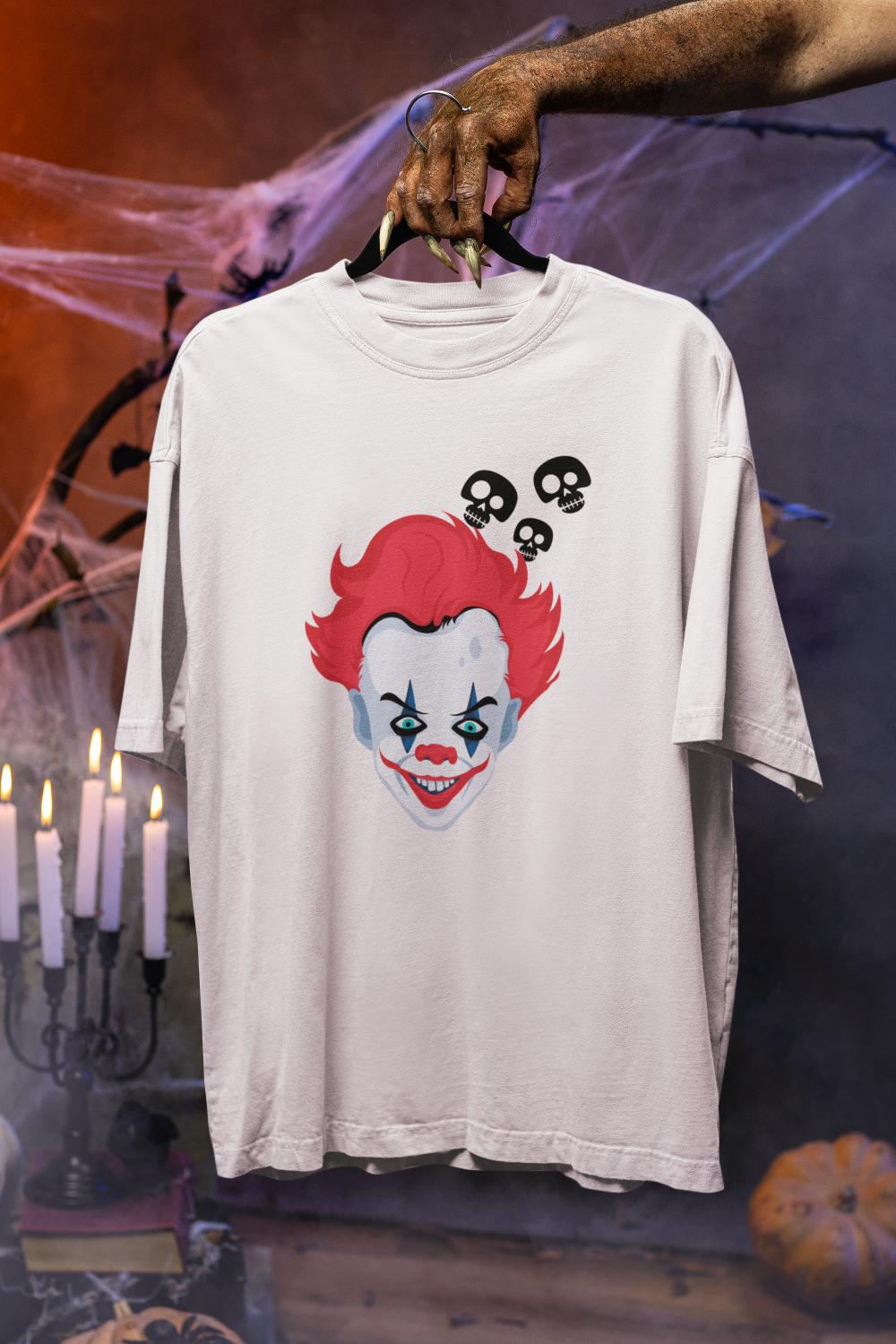 Men's Clown Face Halloween T-shirt