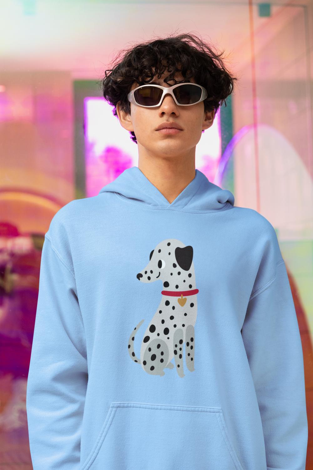 Men's Cute Dalmatian Hoodie Sweatshirt