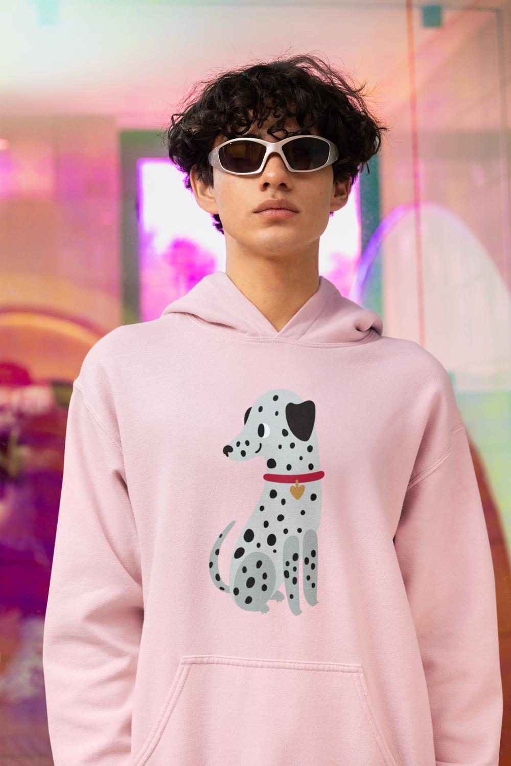 Men's Cute Dalmatian Hoodie Sweatshirt