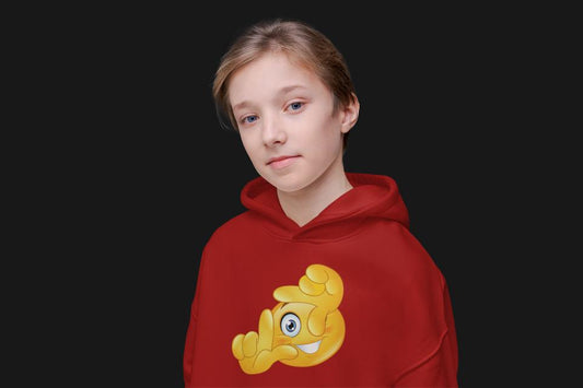 Girl's Frame of Finger Emoji Hoodie Sweatshirt