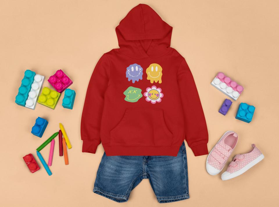 Girl's Melting Emoji's Hoodie Sweatshirt