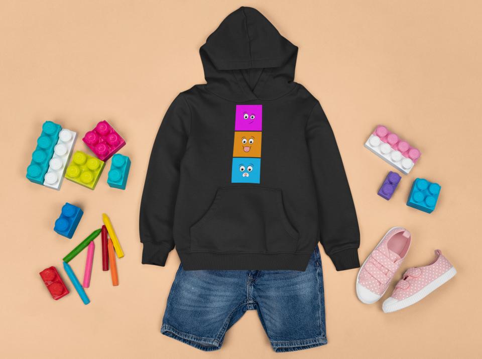 Girl's Smirk Emoji Hoodie Sweatshirt