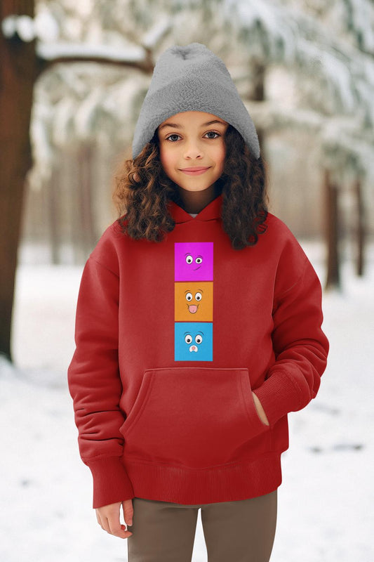 Girl's Smirk Emoji Hoodie Sweatshirt