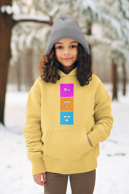 Girl's Smirk Emoji Hoodie Sweatshirt