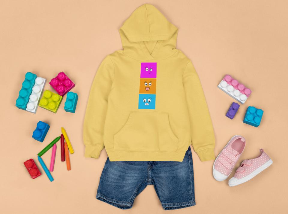 Girl's Smirk Emoji Hoodie Sweatshirt