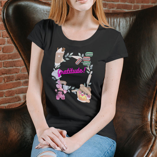 Women's Round Neck Gratitude T-shirt