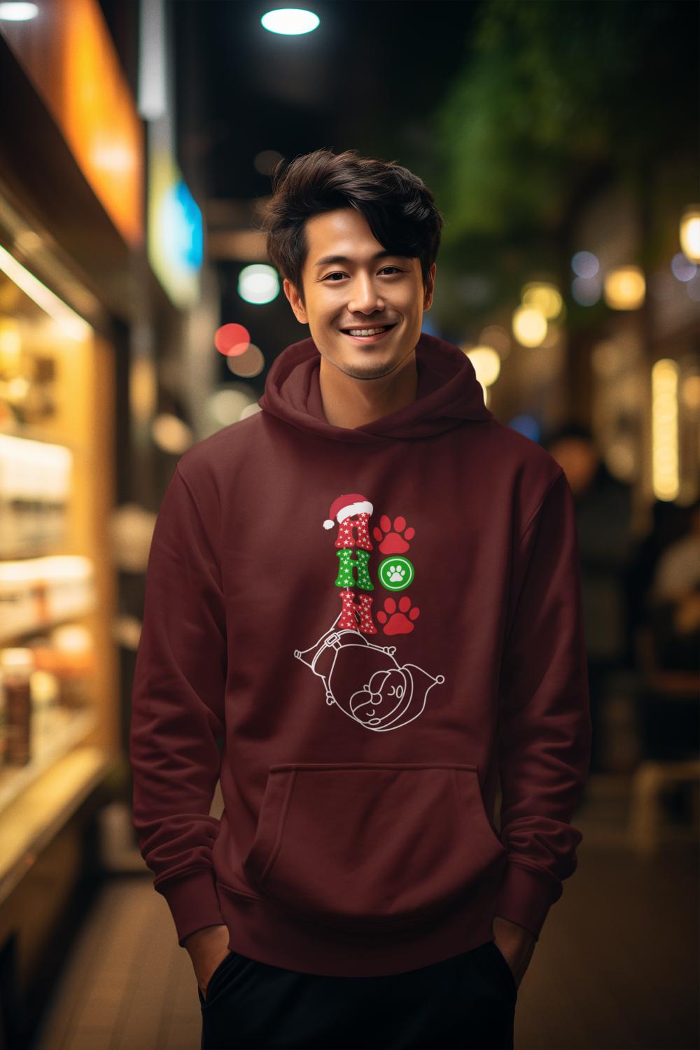 Men's Hanging Santa Hoodie Sweatshirt