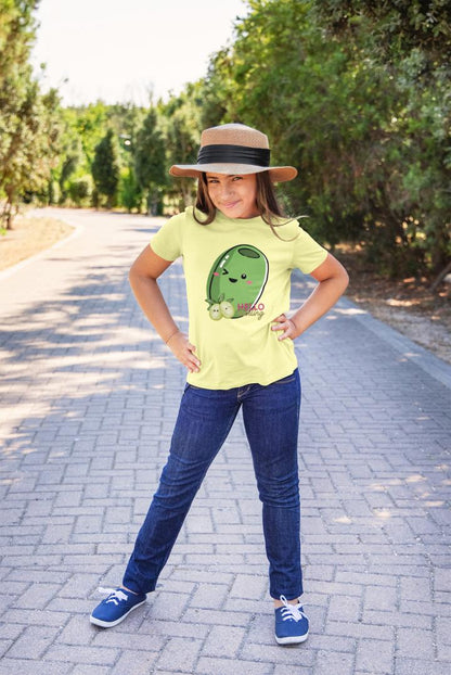 Kid's Olive Hello Darling Unisex Tshirt