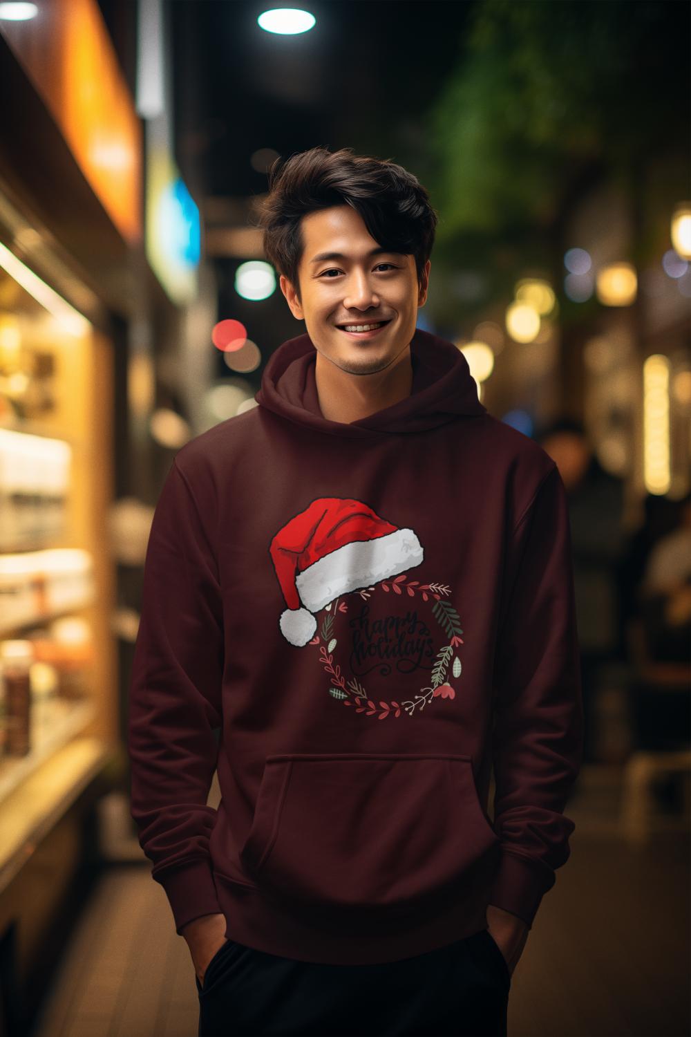 Men's Happy Holiday Christmas Hoodie