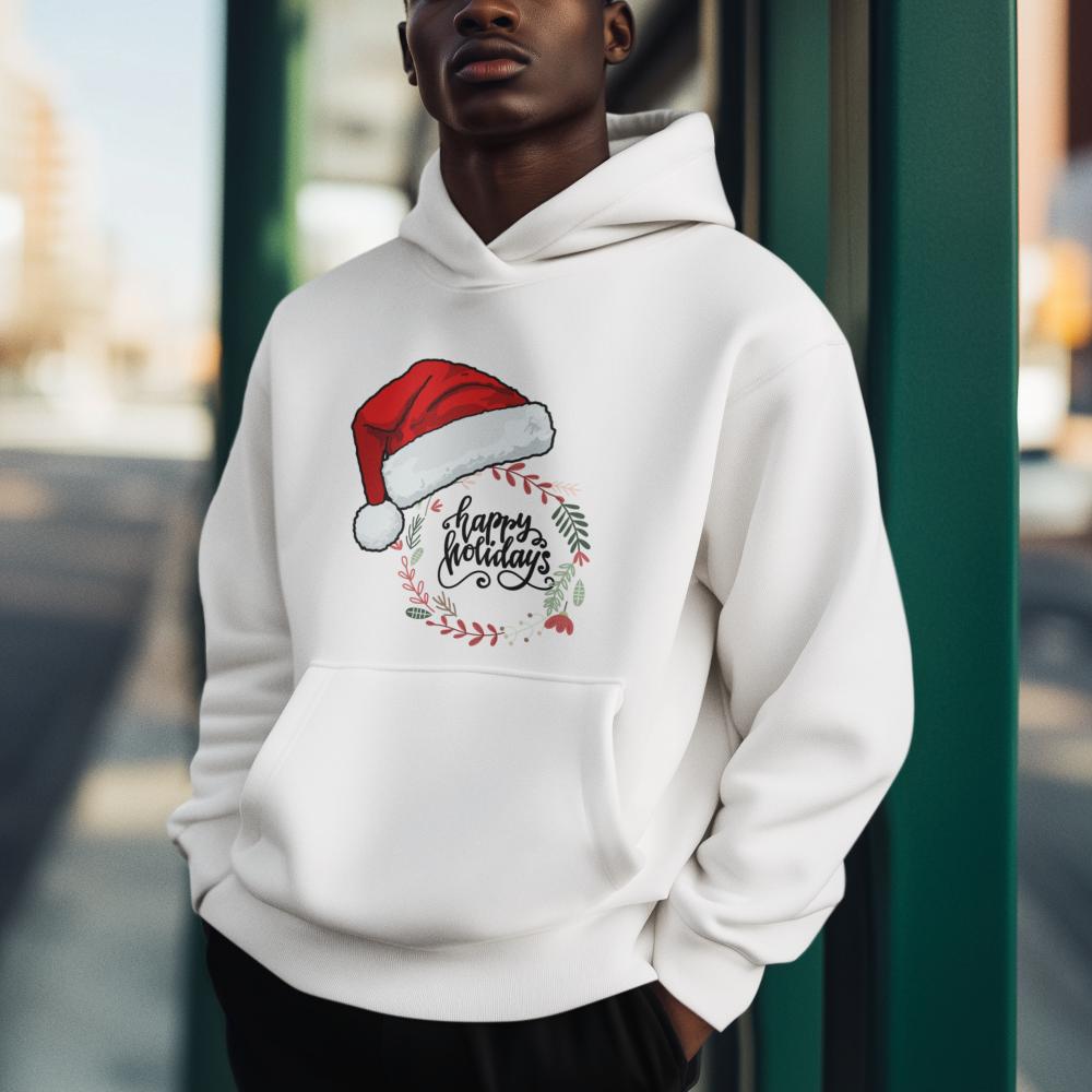 Men's Happy Holiday Christmas Hoodie