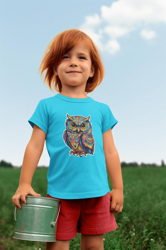 Kid's Colorful Owl Unisex T-shirt