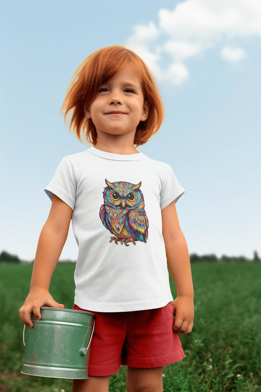 Kid's Colorful Owl Unisex T-shirt