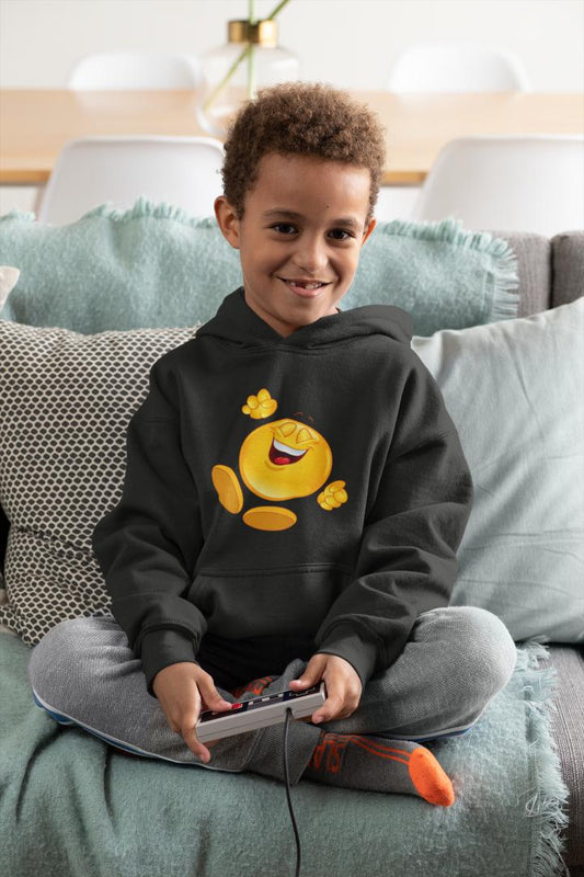 Boy's Happy Emoticon Hoodie Sweatshirt