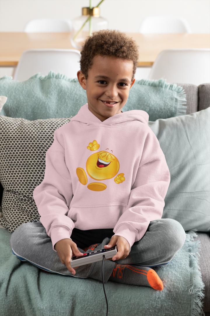 Boy's Happy Emoticon Hoodie Sweatshirt