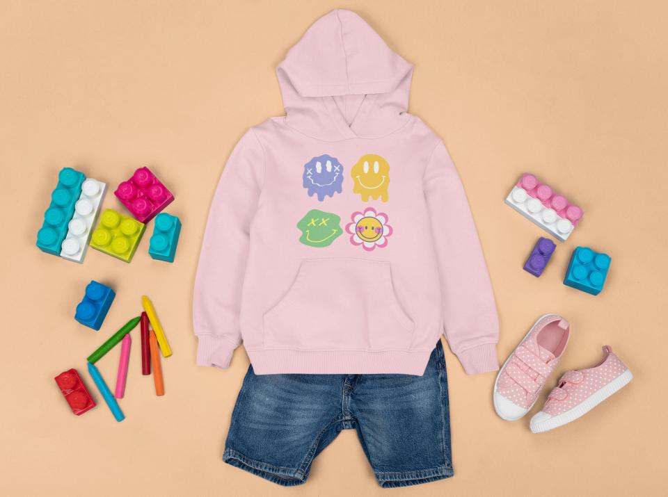 Boy's Melting Smile Emoji Hoodie Sweatshirt