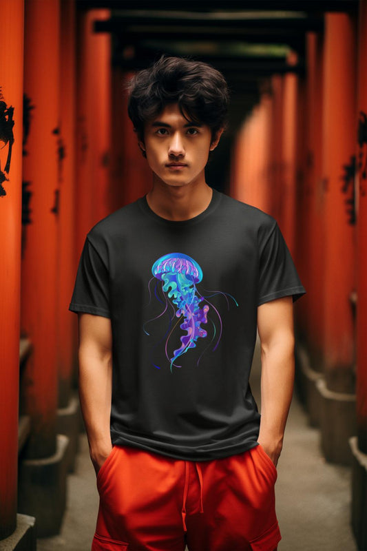 Men's Blue Jellyfish Tshirt