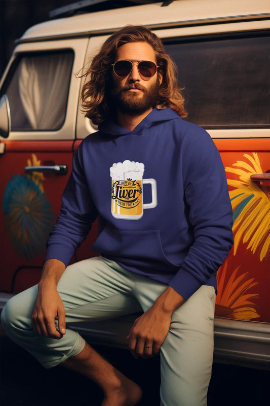 Men's Beer Typography Hoodie Sweatshirt