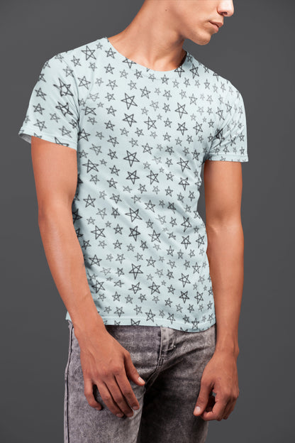 Men's All Over Print Stars T-shirt