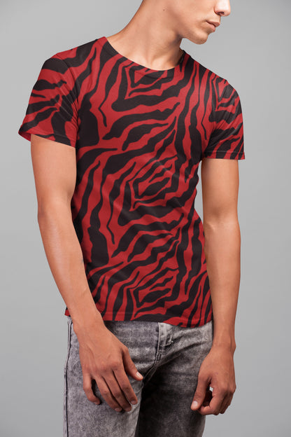 Men's All Over Print Bloody Tiger T-shirt