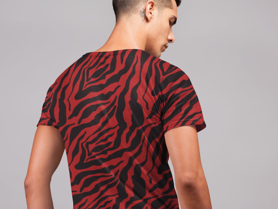 Men's All Over Print Bloody Tiger T-shirt