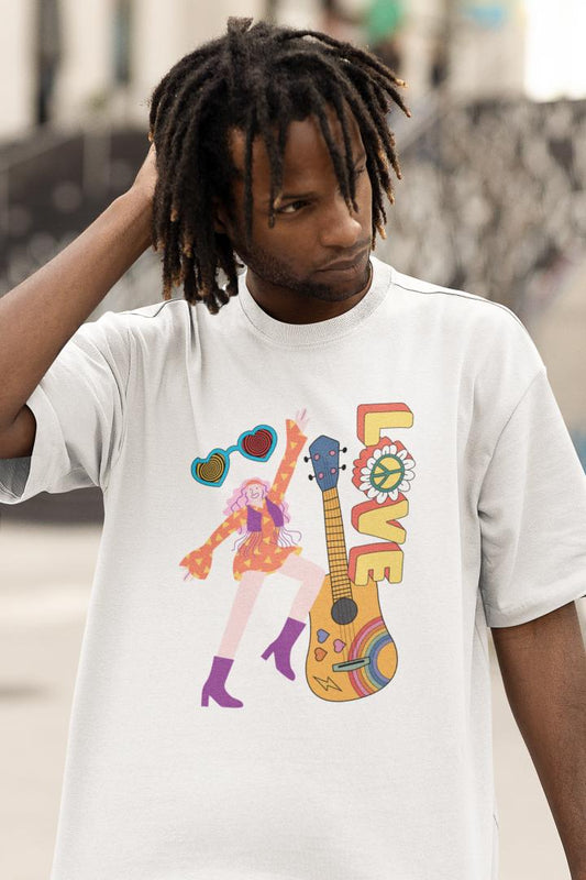 Men's Guitar Lover Oversized T shirt