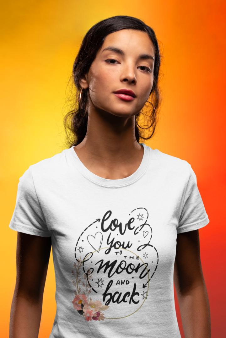 Women's Love You Moon And Back T-shirt