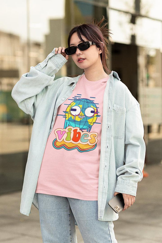 Women's Vibrant Vibes Oversized T shirt