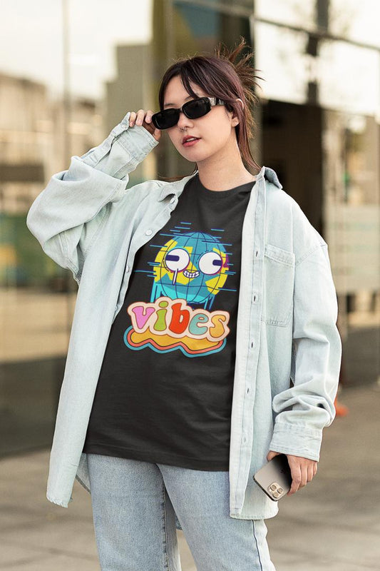 Women's Vibrant Vibes Oversized T shirt