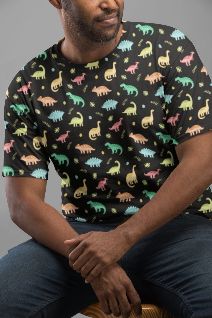 Men's All Over Print Dino T-shirt