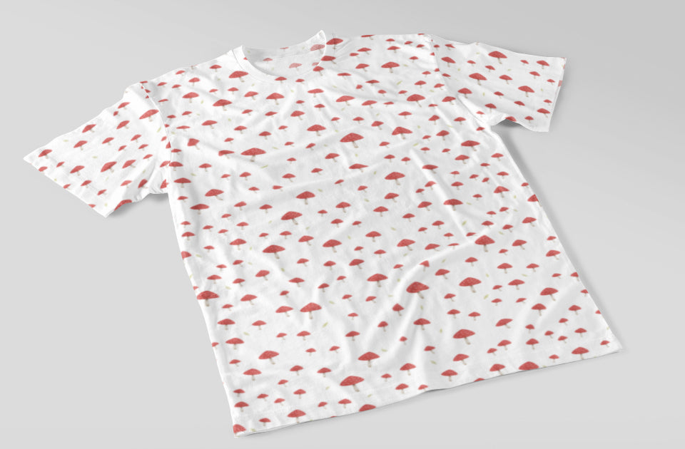 Men's All Over Print Mushroom T-shirt