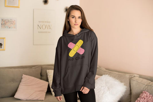 Women's No Pain No Gain Gen-Z Hoodie Sweatshirt