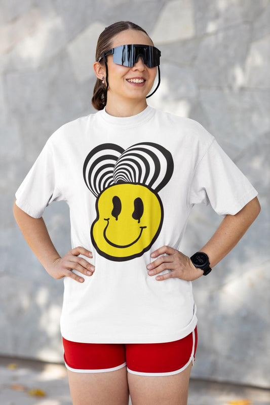 Women's Carefree and Grin Oversized T shirt