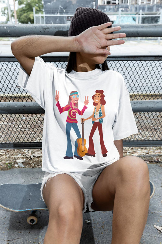 Women's Trippy Guitar Oversized T shirt