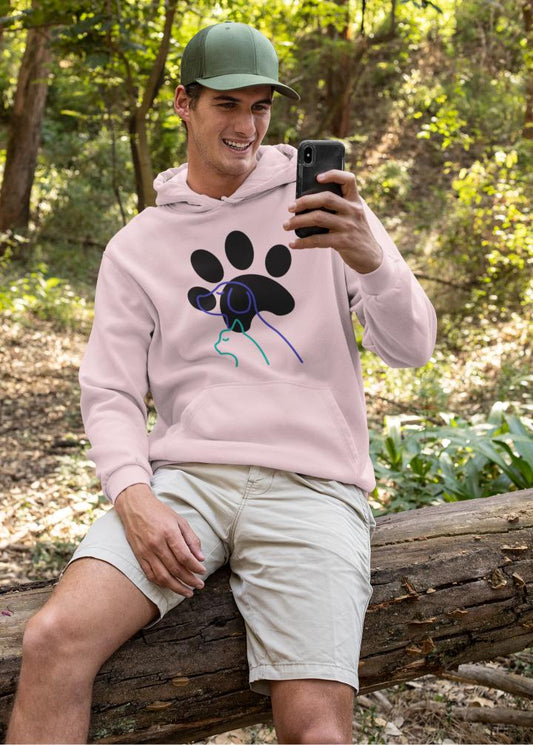 Men's Paw with Pets Hoodie Sweatshirt