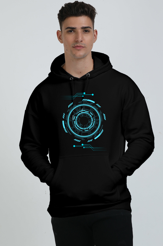 Men's Robotic Oversized Hooded Sweatshirt