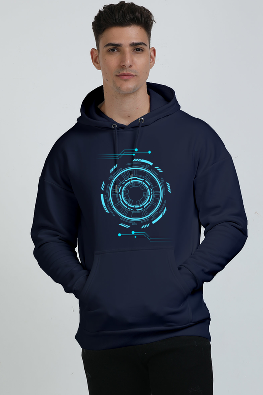 Men's Robotic Oversized Hooded Sweatshirt