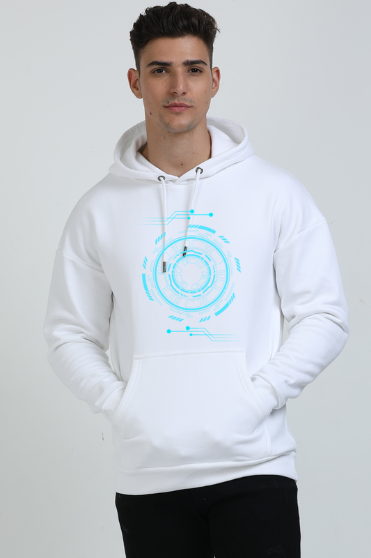 Men's Robotic Oversized Hooded Sweatshirt