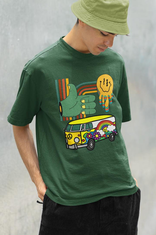 Men's Multicolored Imagination Oversized T shirt