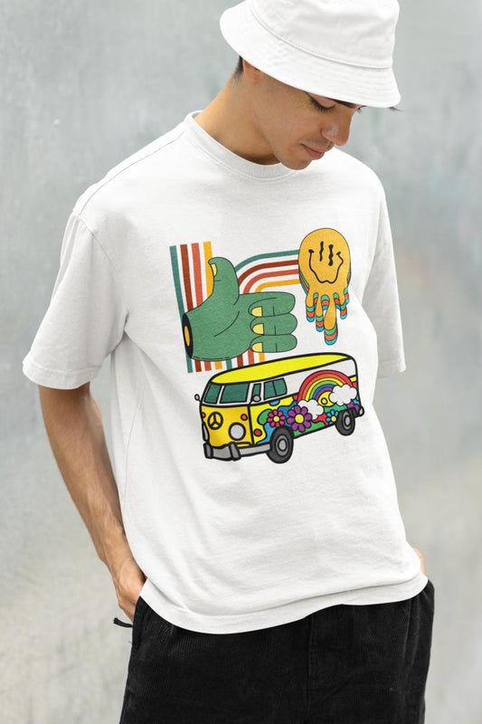 Men's Multicolored Imagination Oversized T shirt