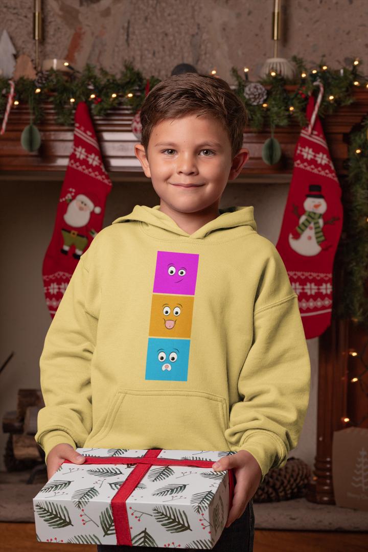 Boy's Smirk Emoji Hoodie Sweatshirt