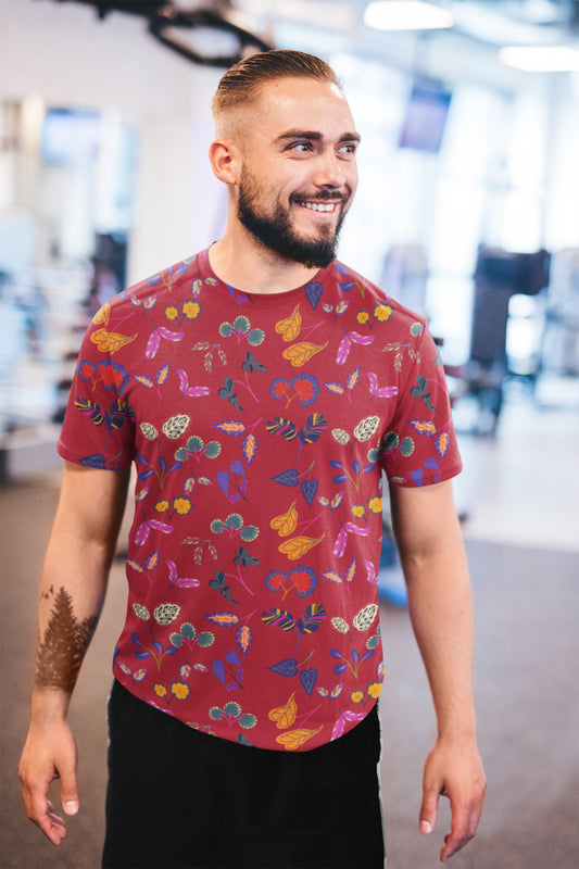 Men's Leaves All Over Print T-shirt