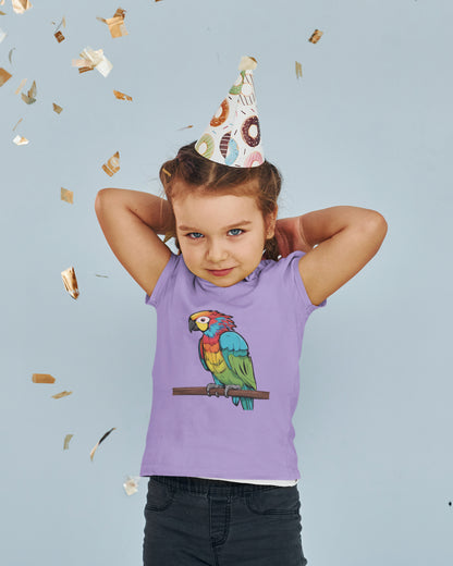 Kid's Colorful Parrot Unisex Tshirt