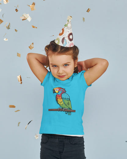 Kid's Colorful Parrot Unisex Tshirt