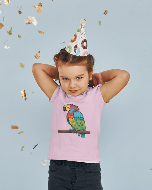 Kid's Colorful Parrot Unisex Tshirt