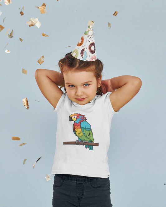 Kid's Colorful Parrot Unisex Tshirt